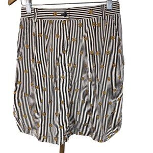 Vintage Preston & York Sport Nautical Ship Wheel High Waist Pleated Shorts Sz 8